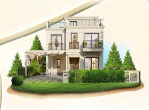 Biệt thự châu Âu Park Village | Căn mái bằng đẹp cho khách hàng Tây Tứ Trạch, giảm 2.x tỷ